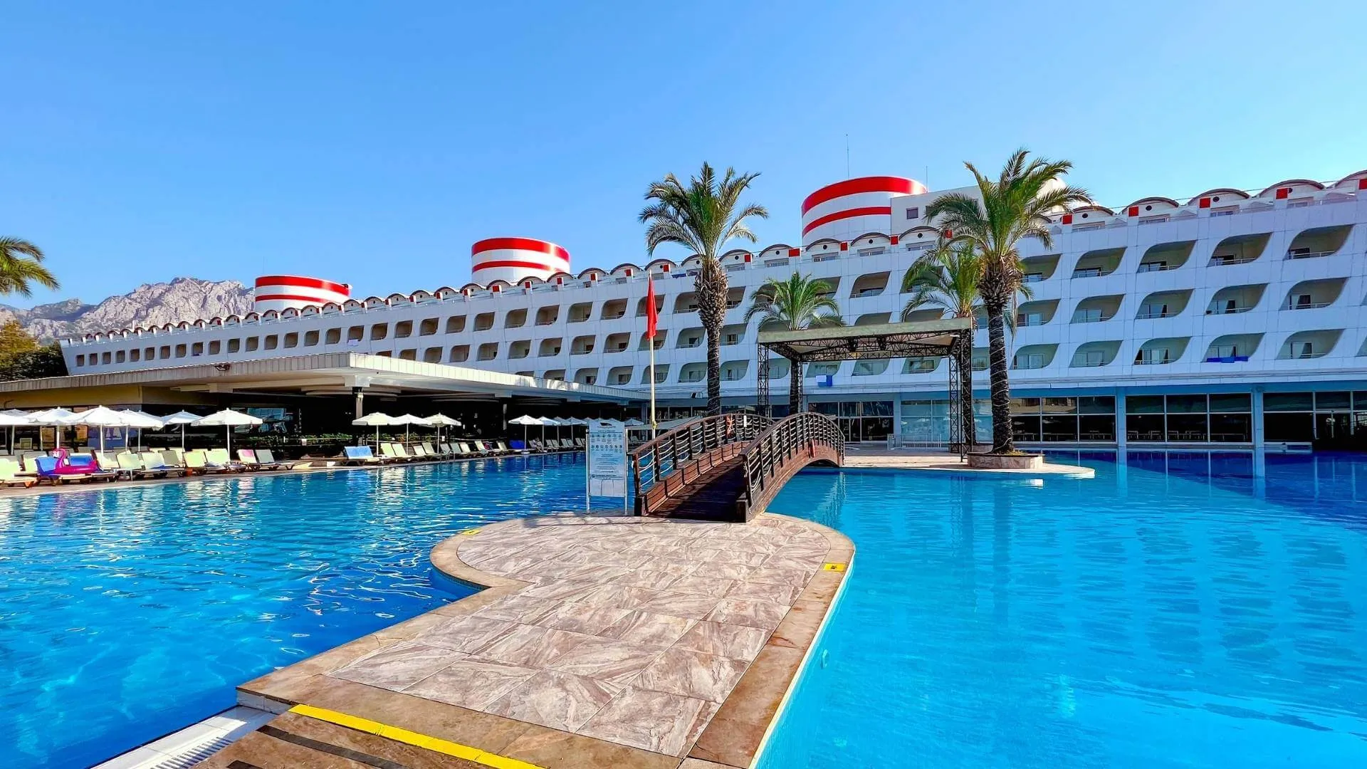 Poolside at the hotel